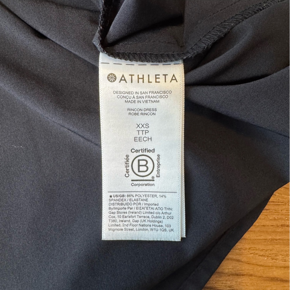 Athleta Dress Women’s XXS Black Tied at Waist Sleeveless - Picture 7 of 9